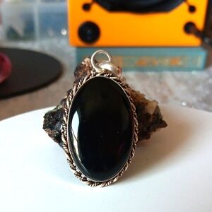 Black Onyx Oval Pendant